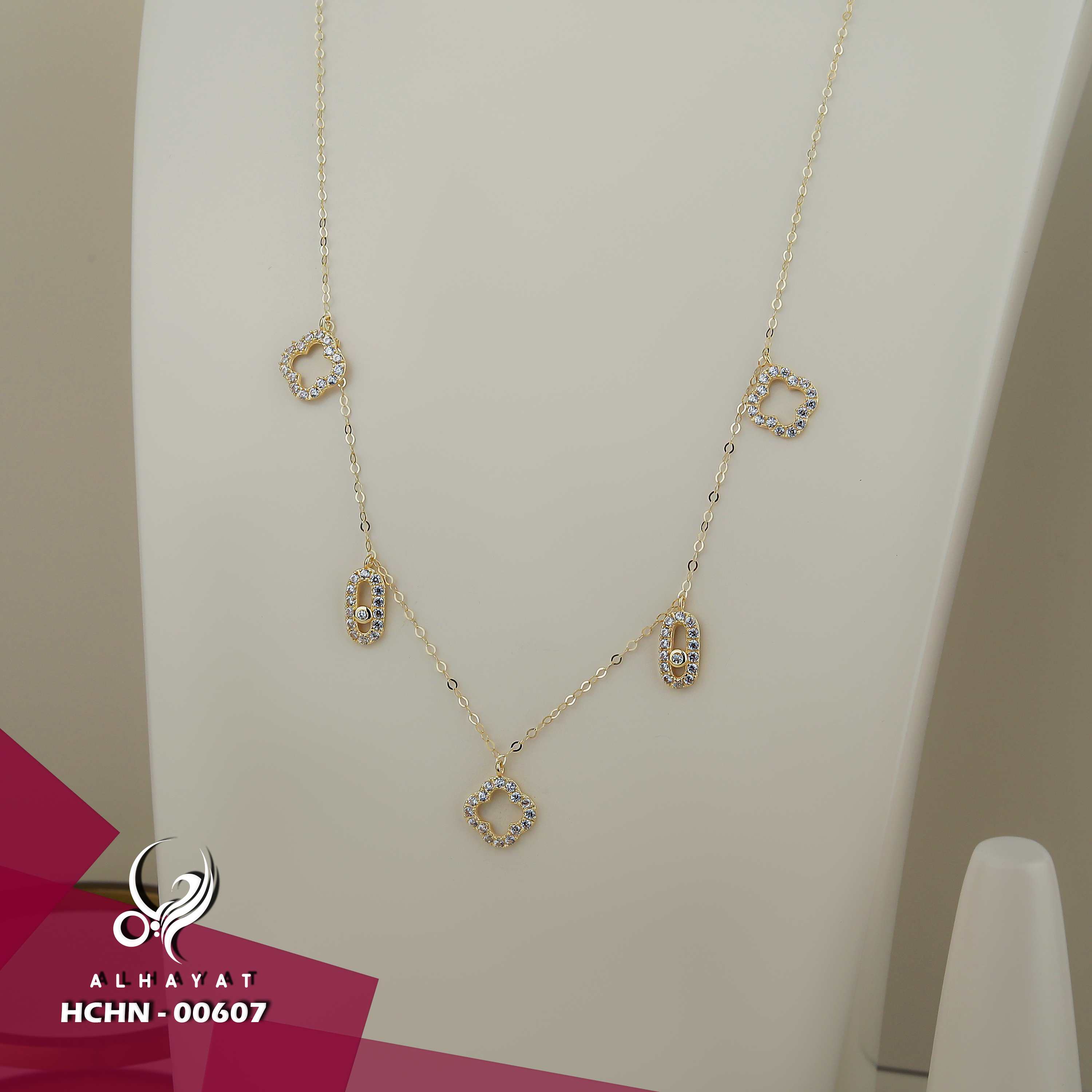 18 karat gold choker, made in Turkey - (H-0726)